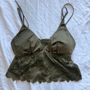Women's Green lace cami top